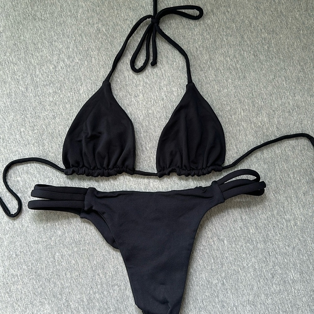 San Lorenzo Ruched thong bikini set
